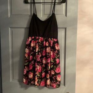 Black and floral summer dress